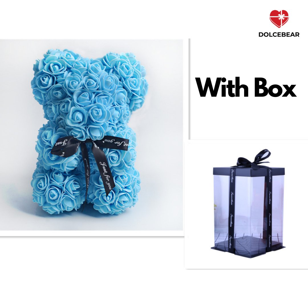 rose bear in gift box