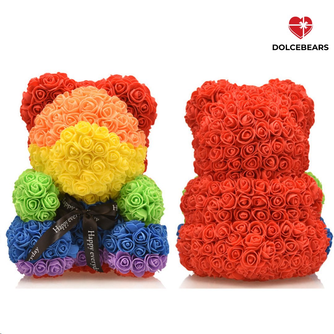 rainbow rose bear